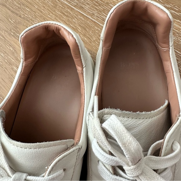Hugo Boss Women White Leather Low-Top Sneakers 39 (Made In Italy) - Picture 10 of 11